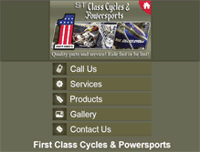 Tablet Screenshot of firstclasscycles.com